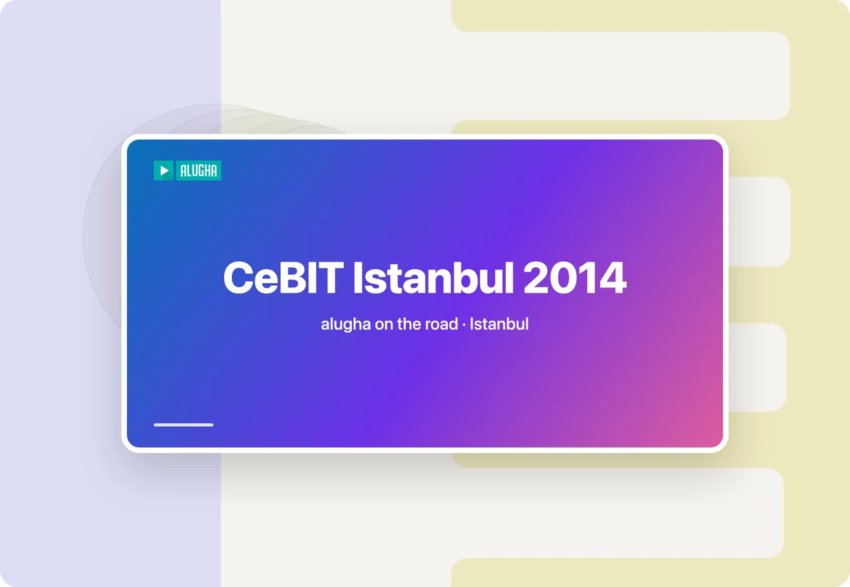 alugha at CeBIT Istanbul 2014: the alugha booth at the CeBIT Bilisim Eurasia IT fair in Istanbul