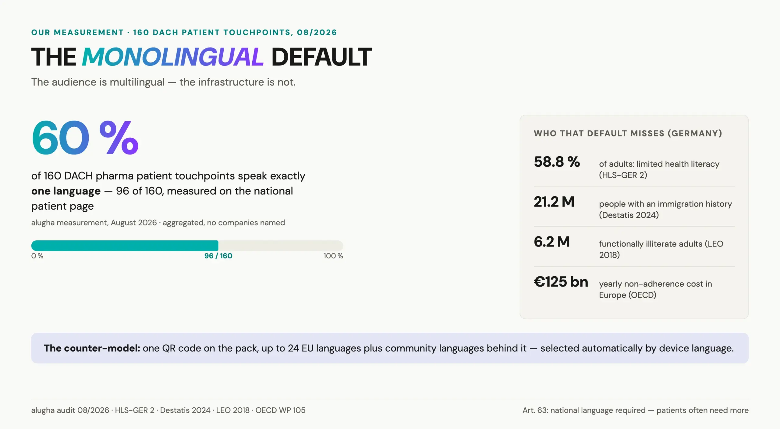 Who the German-only leaflet misses: gaps in multilingual patient information across health literacy and language