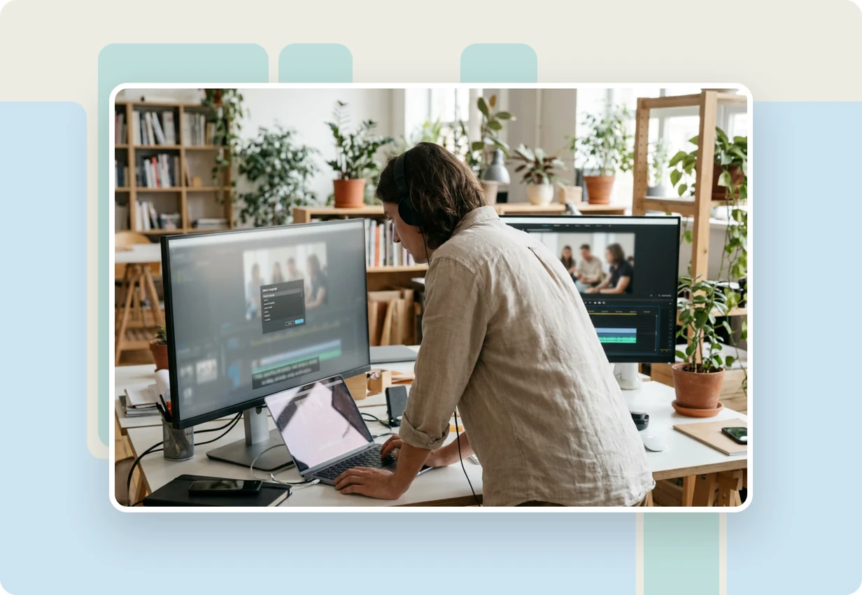 alugha dubbr: a creator editing subtitles and voiceover tracks for a multilingual video in the browser