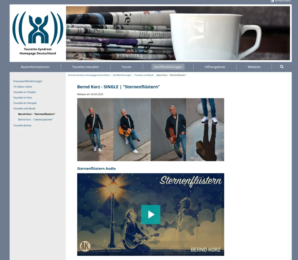 Screenshot of the tourette.de video player powered by alugha as a YouTube alternative for GDPR-compliant video hosting