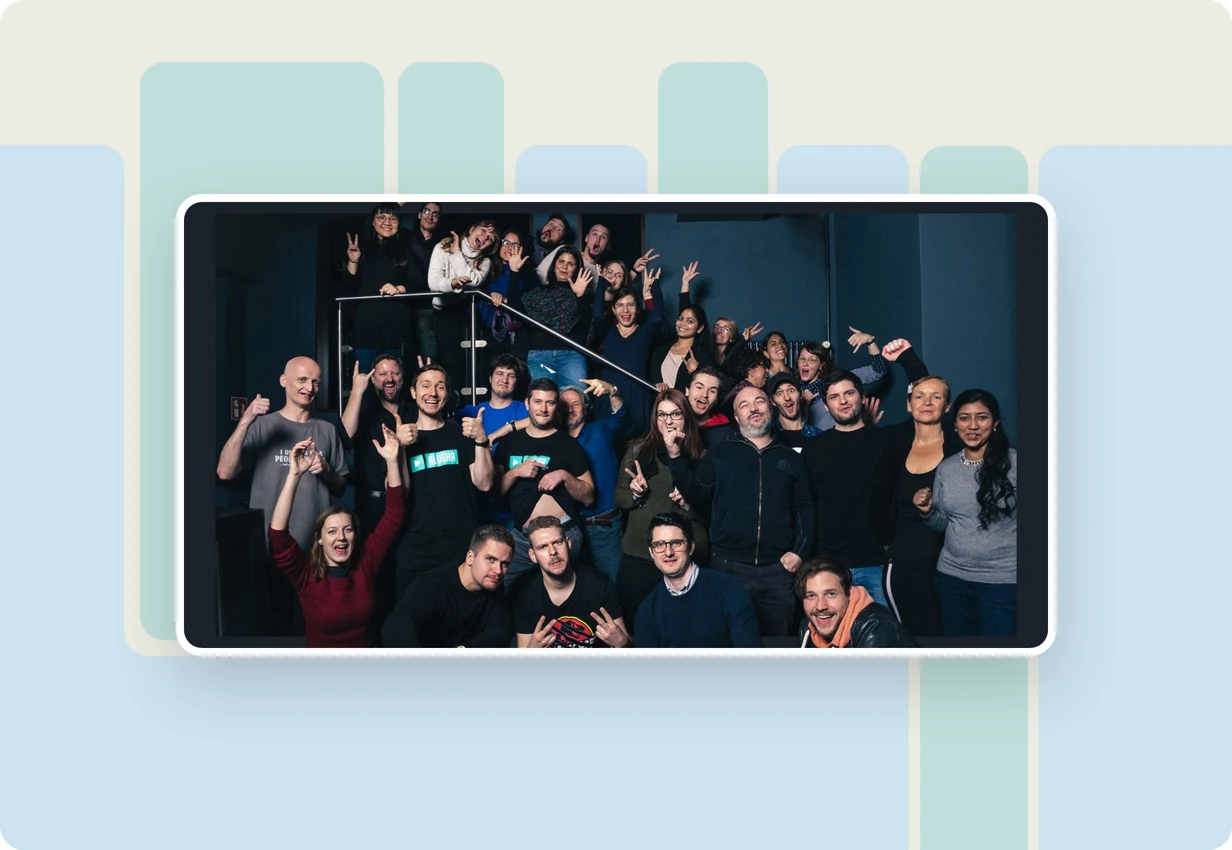 alugha team event 2018: the alugha team at an internal company meeting