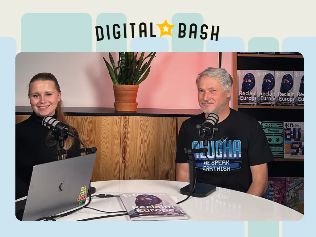 digital sovereignty. Bernd Korz CEO alugha speaking at t3n x heise x Digital Bash on digital sovereignty April 29 2026